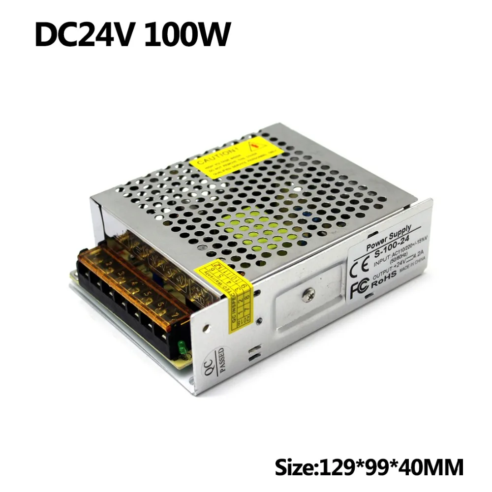 DC24V 100W 4.2A Switching Power Supply Transformer AC110V 220V to DC 24V Converter Adapter for Stepper Motor 3D Printer CNC
DC24V 100W 4.2A Switching Power Supply Transformer AC110V 220V to DC 24V Converter Adapter for Stepper Motor 3D Printer CNC