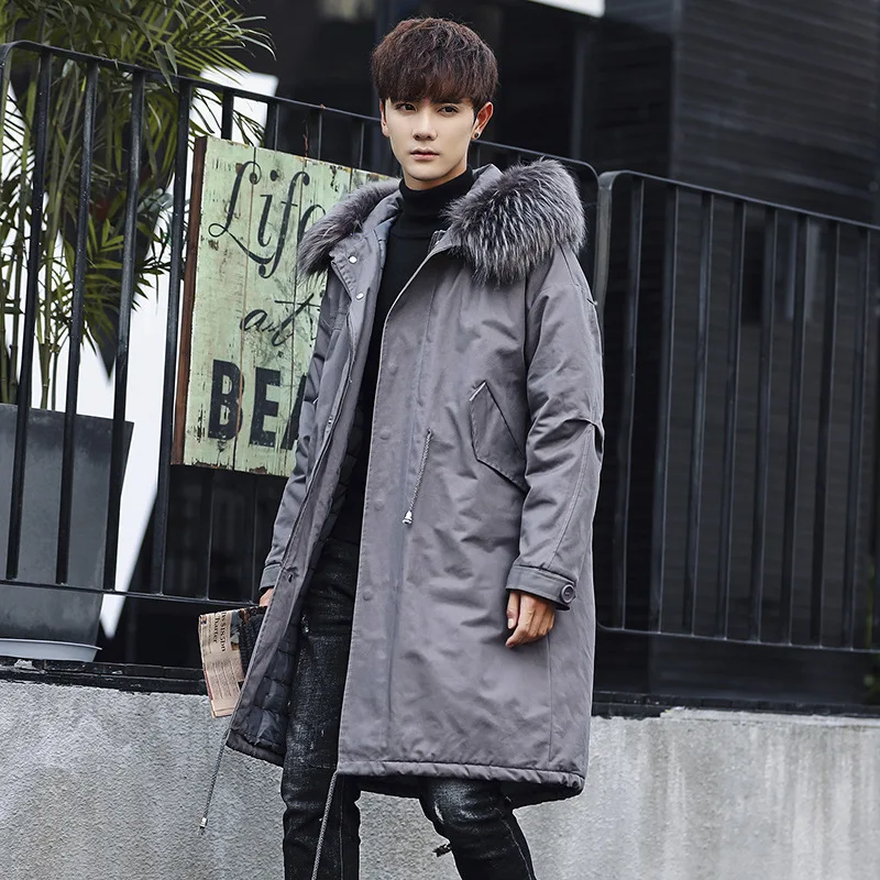 Casual Solid Mens Winter Long Jackets and Coats Slim Zipper Warm Parkas Coat Fur Hoodies Thick Men Clothes 2018
Casual Solid Mens Winter Long Jackets and Coats Slim Zipper Warm Parkas Coat Fur Hoodies Thick Men Clothes 2018