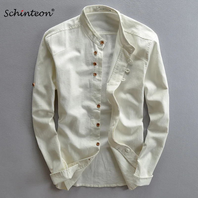 Schinteon 2019 Men Cotton Linen Shirt Long Sleeves Casual Slim Comfortable Traditional Chinese Mandarin Collar Shirts M-7XL
Schinteon 2019 Men Cotton Linen Shirt Long Sleeves Casual Slim Comfortable Traditional Chinese Mandarin Collar Shirts M-7XL