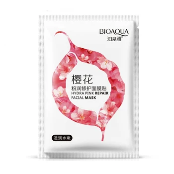 2018 bioaqua brand Pink Cherry plant repair Moisturizing cosmetics Facial Mask sheet go Oil brighten face mask whitening skin c
2018 bioaqua brand Pink Cherry plant repair Moisturizing cosmetics Facial Mask sheet go Oil brighten face mask whitening skin c