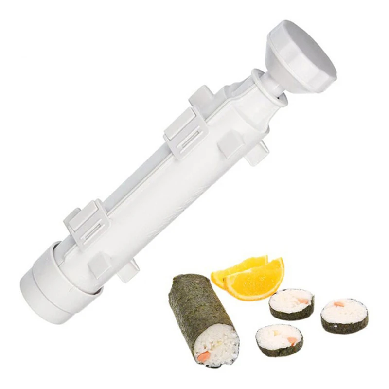 DIY Sushi Roll Mold Creative Bazooka Rice Meat Vegetables Maker Bamboo Sushi Roller Mat Sushi Molds Kitchen Cooking Gadget
DIY Sushi Roll Mold Creative Bazooka Rice Meat Vegetables Maker Bamboo Sushi Roller Mat Sushi Molds Kitchen Cooking Gadget