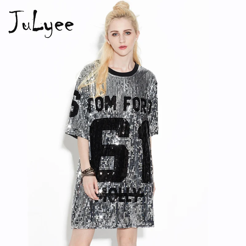 Julyee women hip hop t shirt long performance gold sequin top Three Quarter sleeve Letter loose T-shirt O-Neck school party
Julyee women hip hop t shirt long performance gold sequin top Three Quarter sleeve Letter loose T-shirt O-Neck school party