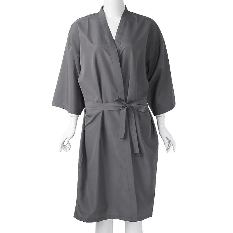 Salon Client Gown Lightweight Quick-dry Kimono Style Hair Gown for Clients Grey Color
Salon Client Gown Lightweight Quick-dry Kimono Style Hair Gown for Clients Grey Color