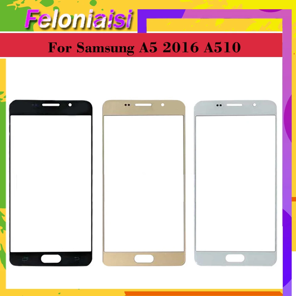 Для Samsung Galaxy A5 2016 A510 SM-A510F A510F сенсорный экран передняя стеклянная панель внешнее