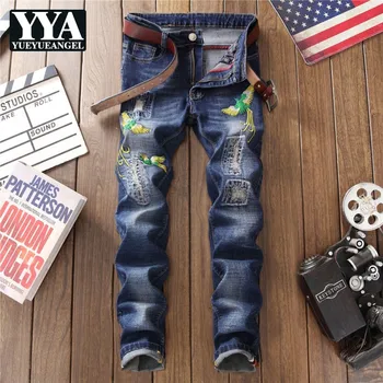 Fashion Male Biker Jeans Hole Denim Pencil Pants Mens High Street Floral Embroidery Skinny Trousers Big Size Motorcycle Jeans
Fashion Male Biker Jeans Hole Denim Pencil Pants Mens High Street Floral Embroidery Skinny Trousers Big Size Motorcycle Jeans