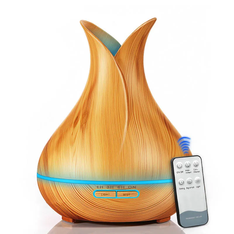 Essential Oil Diffuser for Aromatherapy 400ml Ultrasonic Air Humidifier with Yellow Wood Grain 7 Color LED Light for Office Home
Essential Oil Diffuser for Aromatherapy 400ml Ultrasonic Air Humidifier with Yellow Wood Grain 7 Color LED Light for Office Home