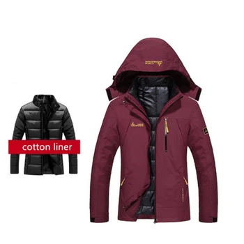 Winter Soft Shell Waterproof Jacket Women Men's Outdoor Hooded Skiing Windproof Fleece Warm Hiking Jackets With Detachable Liner
Winter Soft Shell Waterproof Jacket Women Men's Outdoor Hooded Skiing Windproof Fleece Warm Hiking Jackets With Detachable Liner