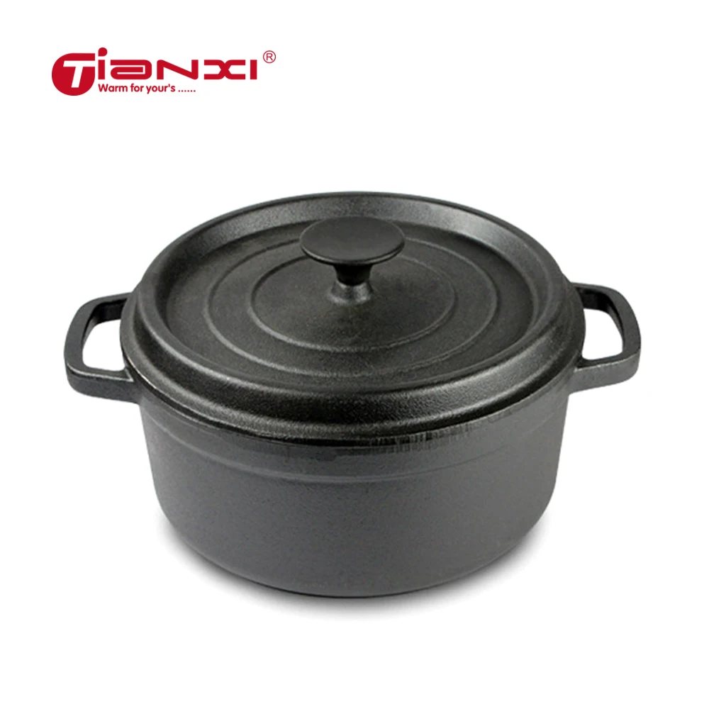 

Cast Iron Pots Stew Soup Pot Non-Stick pan Uncoated Double Ears Induction gas stove Cooker kitchen cookware cooking pot