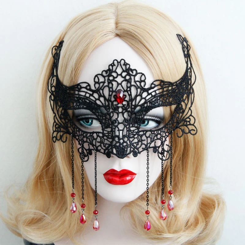 Happy Gift Women Hot sales Black Sexy Lady Lace Mask Cutout Tassel Eye Mask For Party Prom Dress half face mask Accessories
Happy Gift Women Hot sales Black Sexy Lady Lace Mask Cutout Tassel Eye Mask For Party Prom Dress half face mask Accessories