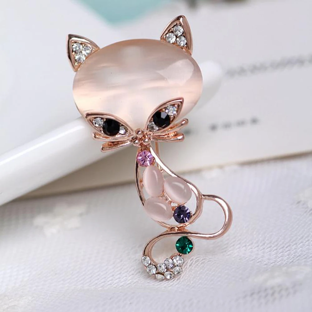 New Fashion Hot Sale Gold Filled Multicolor Opal Stone Fox Brooches Women's Fashion Cute Animal Pin Brooch Jewelry
New Fashion Hot Sale Gold Filled Multicolor Opal Stone Fox Brooches Women's Fashion Cute Animal Pin Brooch Jewelry