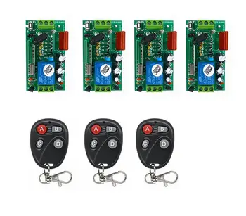 Universal 220V 1 Channel Wireless RF Remote Control Switch Relay Transmitter with 4pcs Receiver for smart home
Universal 220V 1 Channel Wireless RF Remote Control Switch Relay Transmitter with 4pcs Receiver for smart home
