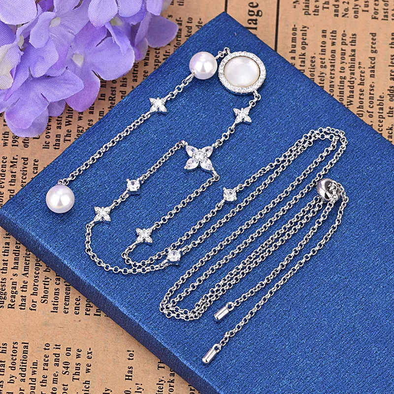 Fashion New Star Shell Pearl Zircon Women Necklaces 2019 Classic Long Tassel Pendant Necklace For Women Jewelry Gift ZK40
Fashion New Star Shell Pearl Zircon Women Necklaces 2019 Classic Long Tassel Pendant Necklace For Women Jewelry Gift ZK40