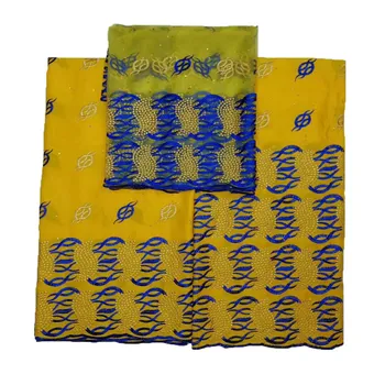 Latest African Bazin Lace Fabric with stones Yellow and Dark Blue Bazin Riche getzner lace fabric with high quality JJ26-1
Latest African Bazin Lace Fabric with stones Yellow and Dark Blue Bazin Riche getzner lace fabric with high quality JJ26-1