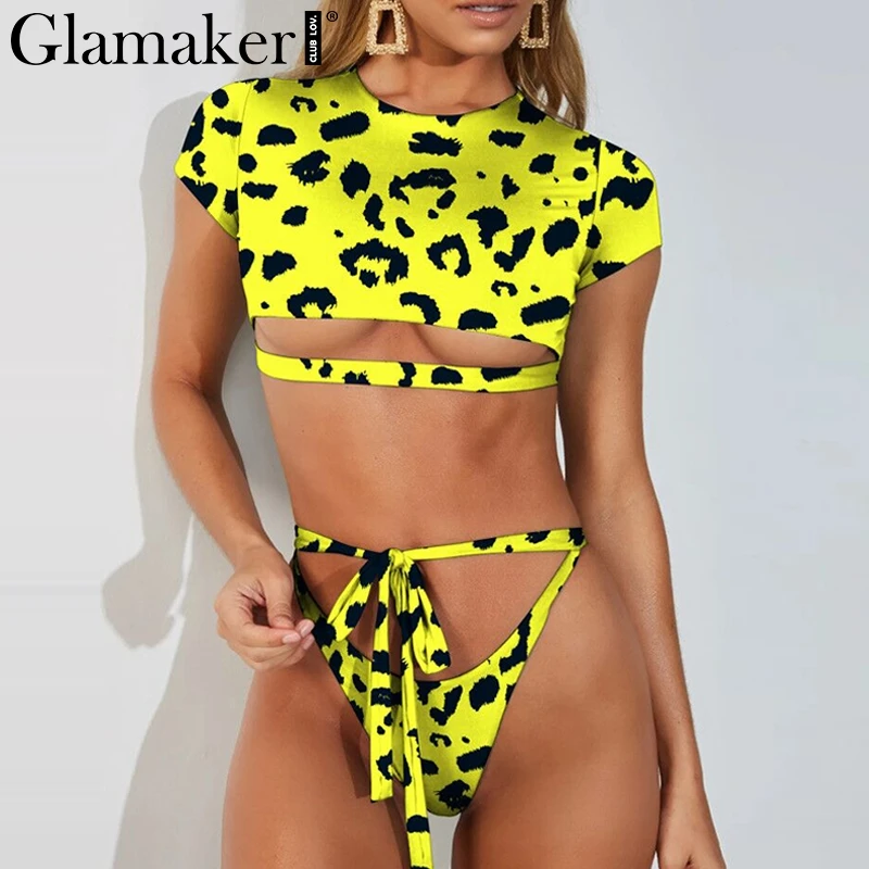 Glamaker Leopard yellow crop top Short sleeve bodysuit swimsuit Hollow out swimwear women bodycon bodysuit Beach black bodysuit
Glamaker Leopard yellow crop top Short sleeve bodysuit swimsuit Hollow out swimwear women bodycon bodysuit Beach black bodysuit