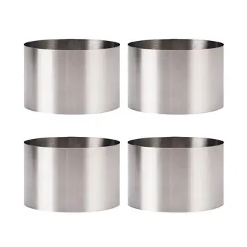 4pcs 6*6*5/8*8*5cm Circular Stainless Steel Mousse Ring Cake Cookie Baking Mold Stainless Steel Biscuit Mould For Baking 
4pcs 6*6*5/8*8*5cm Circular Stainless Steel Mousse Ring Cake Cookie Baking Mold Stainless Steel Biscuit Mould For Baking