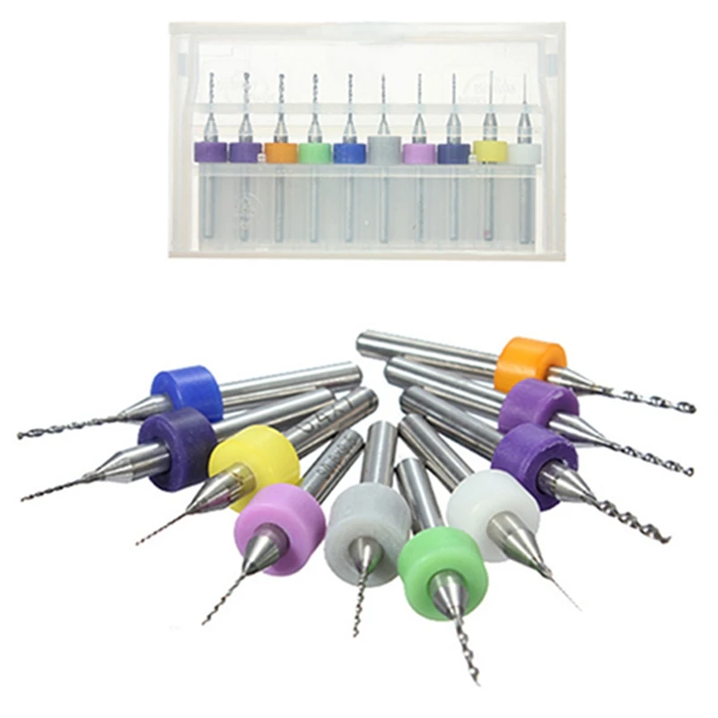 10PCS/set Drilling Bit Tool Mini Twist Drill Bit PCB CNC Jewelry Set Work Rotary Tools 0.3mm to 1.2mm Tungsten Steel
10PCS/set Drilling Bit Tool Mini Twist Drill Bit PCB CNC Jewelry Set Work Rotary Tools 0.3mm to 1.2mm Tungsten Steel