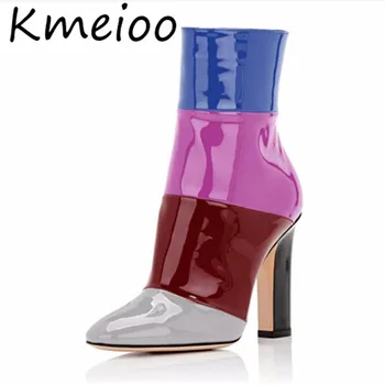Kmeioo shoes woman Autumn 12CM Multicolored Pointed Toe Side Zipper Shoes Chunky High Heel Women Boots US Size 5-15
Kmeioo shoes woman Autumn 12CM Multicolored Pointed Toe Side Zipper Shoes Chunky High Heel Women Boots US Size 5-15