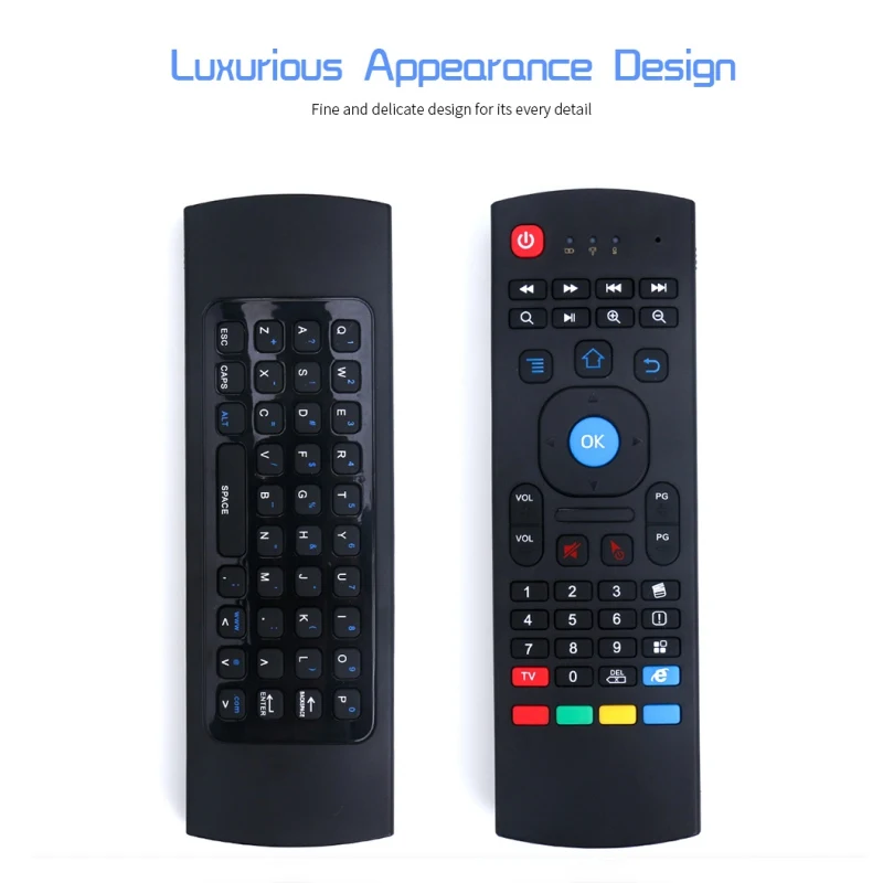 

Wireless Qwerty Keyboard for Smart TV Android TV box KODI XBMC MXQ MX3 M8S+T8 QBox 2.4GHz Wireless Remote Control Fly Air Mouse