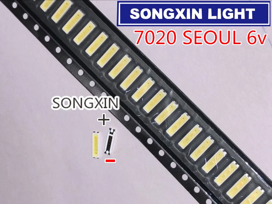 50PCS SEOUL LED Backlight 1W 6V 7020 Cool white LCD Backlight for TV TV Application 7020G 2in1
50PCS SEOUL LED Backlight 1W 6V 7020 Cool white LCD Backlight for TV TV Application 7020G 2in1