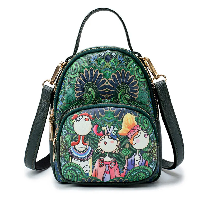 Luxury Brand Women Backpack Green Forest Printing Mini Backpack High Quality PU Leather School Bags for Teenagers Girls Rucksack
Luxury Brand Women Backpack Green Forest Printing Mini Backpack High Quality PU Leather School Bags for Teenagers Girls Rucksack