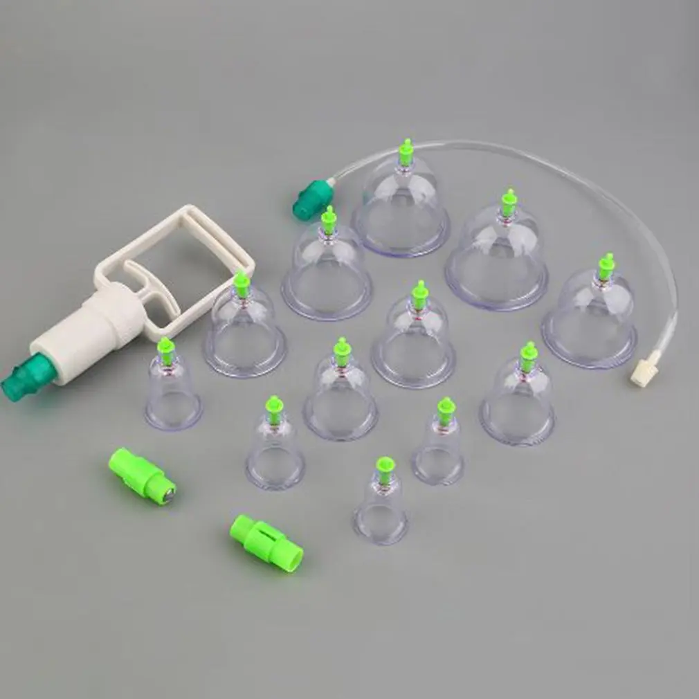 Effective Health Care 12 Cupping Cups Medical Vacuum Cans Suction Therapy Device Back Body Massage anti-cellulite massager Set
Effective Health Care 12 Cupping Cups Medical Vacuum Cans Suction Therapy Device Back Body Massage anti-cellulite massager Set