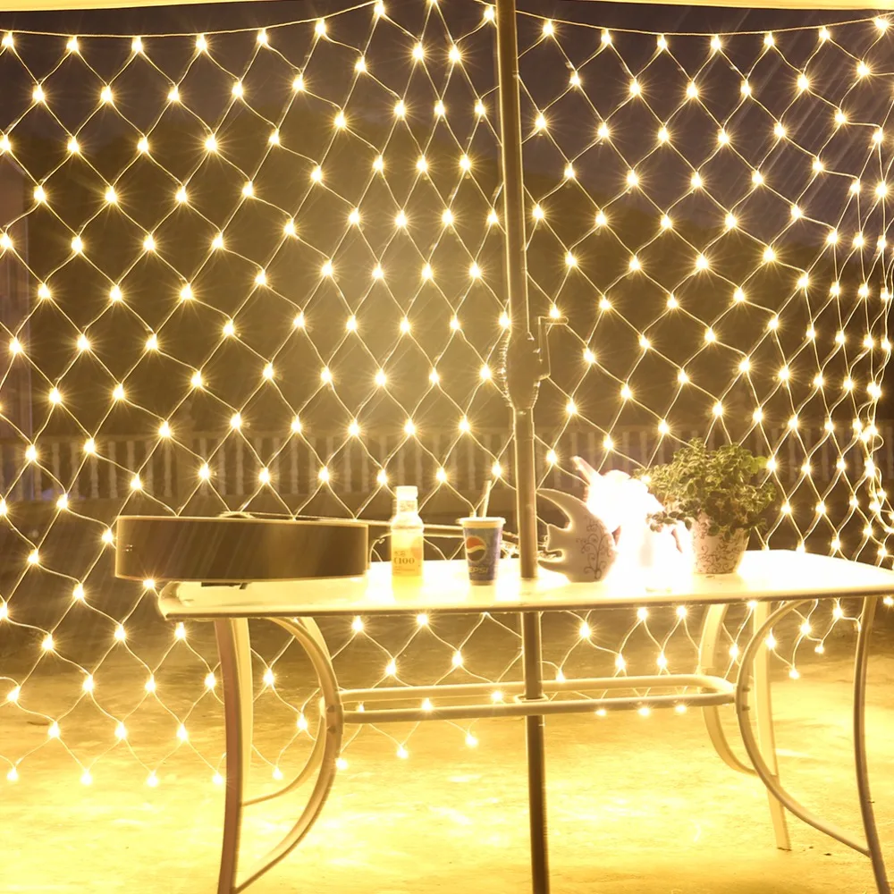 

FS- LED Net Lights 2*3m,4*6m,8*10m Net Fairy Twinkle Flash Lamp Home Christmas Wedding Xmas Party Garland Decoration