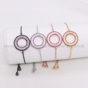Fashion hollow circle rainbow colors High quality bracelets for women pavecubic zircon adjustable chain jewelry for women 1599
Fashion hollow circle rainbow colors High quality bracelets for women pavecubic zircon adjustable chain jewelry for women 1599