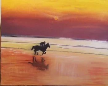 Hand painted Animal Oil painting Red Rum Horse On The Beach Equestrian For Living Room 
Hand painted Animal Oil painting Red Rum Horse On The Beach Equestrian For Living Room