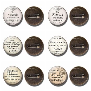 Famous Quote Mark Twain Oscar Wilde Shakespeare Funny Quote Brooch Glass Cabochon Copper Brooch Pin Women Men Accessories
Famous Quote Mark Twain Oscar Wilde Shakespeare Funny Quote Brooch Glass Cabochon Copper Brooch Pin Women Men Accessories