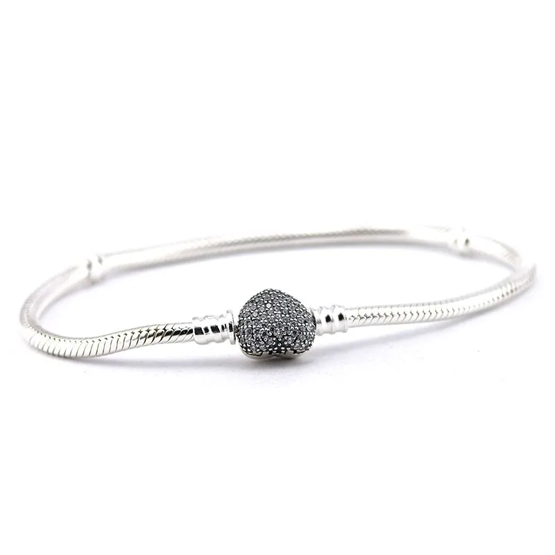 Luxury Jewelry Pave Heart Clasp Crystal Bracelet 925 Sterling Silver Charm Bracelets for Women accesorios mujer Free Shipping
Luxury Jewelry Pave Heart Clasp Crystal Bracelet 925 Sterling Silver Charm Bracelets for Women accesorios mujer Free Shipping