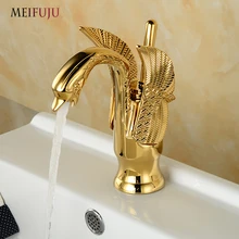 Gold Bathroom Taps Promotion For Promotional Antique Gold Bathroom Faucet Bronze Br Basin Retro Modern Taps Swan Luxury