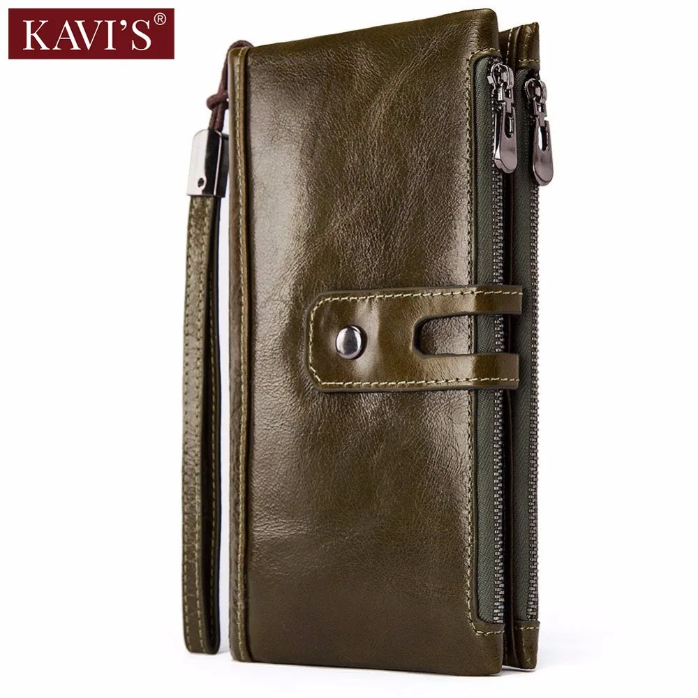 KAVIS 100% Genuine Leather long handy card holder for girls womens wallets and purses female coin purse portomonee Green-L Phone
KAVIS 100% Genuine Leather long handy card holder for girls womens wallets and purses female coin purse portomonee Green-L Phone