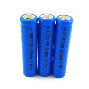 

4pcs Lifepo4 3.2v 10440 rechargeable lithium ion battery cell AAA SIZE 200MAH for camera and solar led light