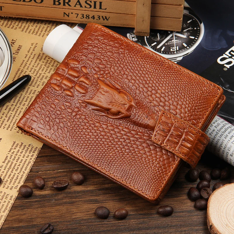 Hot Sale Fashion Men Wallets Quality Genuine leather Alligator Grain Hasp Short Style Black Brown Coin Card Holder Purse Wallet
Hot Sale Fashion Men Wallets Quality Genuine leather Alligator Grain Hasp Short Style Black Brown Coin Card Holder Purse Wallet