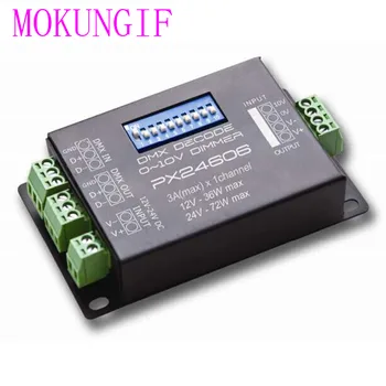 Fast shipping 5pcs PX24606 DC12V 24V 6A DMX512/1990 Decoder Controller for Single Channel LED Strip
Fast shipping 5pcs PX24606 DC12V 24V 6A DMX512/1990 Decoder Controller for Single Channel LED Strip