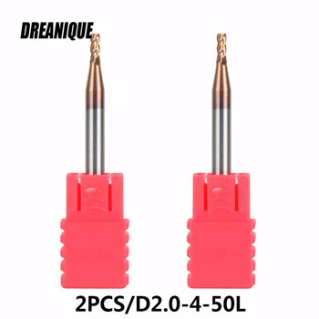 Tungsten Steel End Mills 2pcs/lot D2-4-50 4 Flute Flattened Head CNC Milling Carbide End mills High Quality HRC55 TiAIN Coated
Tungsten Steel End Mills 2pcs/lot D2-4-50 4 Flute Flattened Head CNC Milling Carbide End mills High Quality HRC55 TiAIN Coated