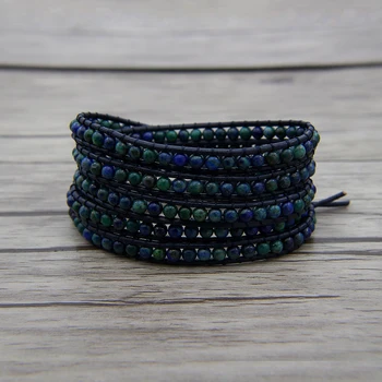 Lapis lazuli beads bracelet Navy blue bracelet Chrysocolla beads bracelet oho wraps beads yoga jewelry bohemain dropshipping
Lapis lazuli beads bracelet Navy blue bracelet Chrysocolla beads bracelet oho wraps beads yoga jewelry bohemain dropshipping