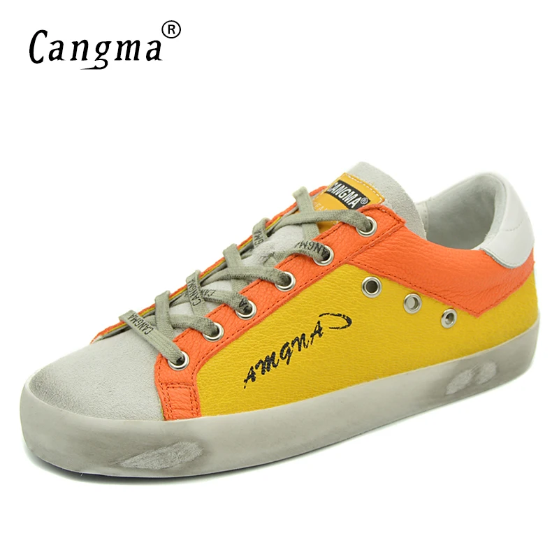 CANGMA Luxury Brand Italian Designer Casual Sneakers Women Suede Yellow Orange Leather Women's Shoes Female Vintage Shoe
CANGMA Luxury Brand Italian Designer Casual Sneakers Women Suede Yellow Orange Leather Women's Shoes Female Vintage Shoe