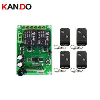 DC24V 2CH Relay Wireless Remote Control Switch Receiver Transmitter Learning 433mhz Normally Open/Closed Door Access LED/lamp