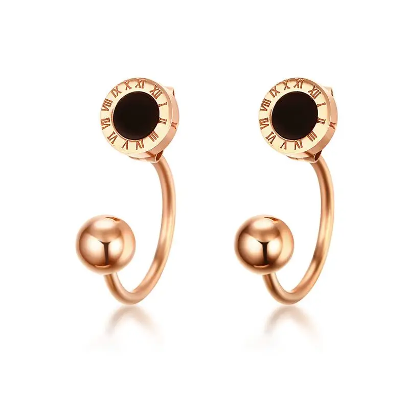 Fashion Roman Numerals Stud Earrings Rose Gold Color Stainless Steel Earrings for Women Party Jewelry Gift
Fashion Roman Numerals Stud Earrings Rose Gold Color Stainless Steel Earrings for Women Party Jewelry Gift