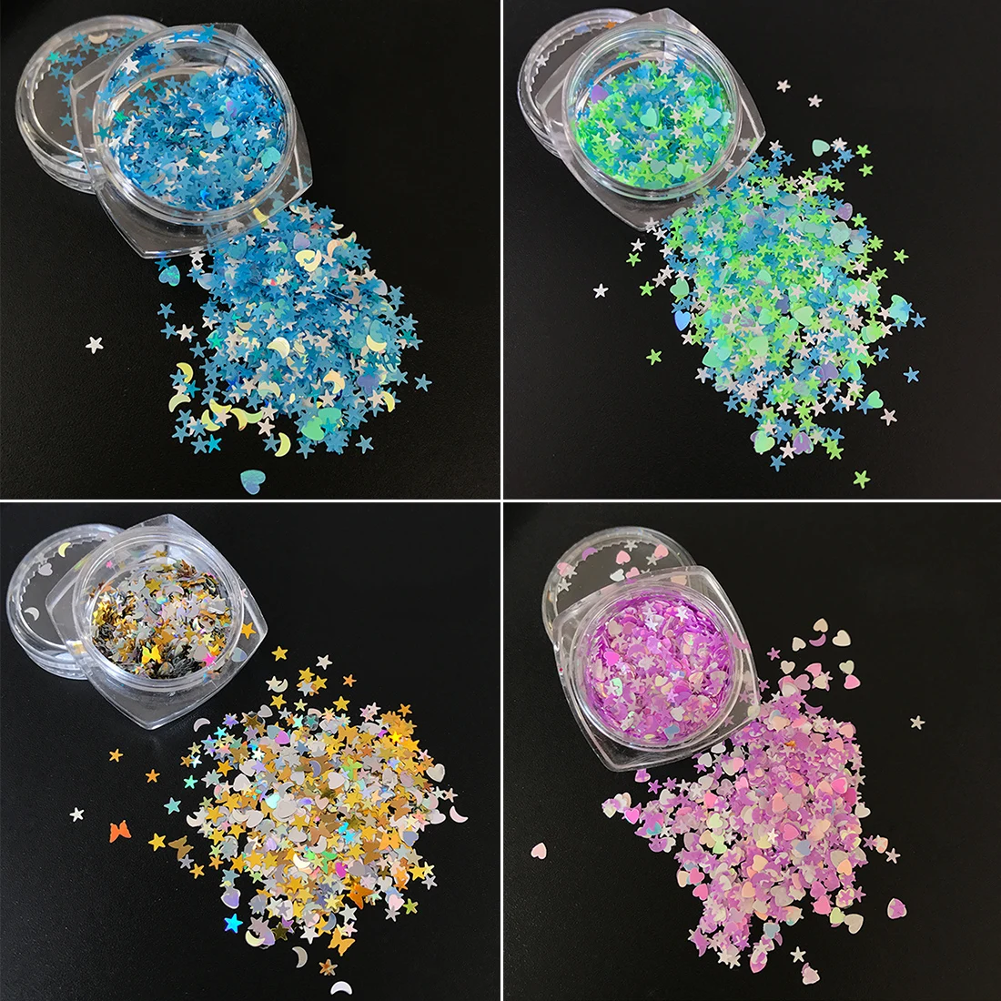 1g 3D Shinning Nail Sequins Lucky Star/Moon/Heart 3D Beauty Flakes DIY Paillette for Nails Tips Face Nail Art Decor
1g 3D Shinning Nail Sequins Lucky Star/Moon/Heart 3D Beauty Flakes DIY Paillette for Nails Tips Face Nail Art Decor