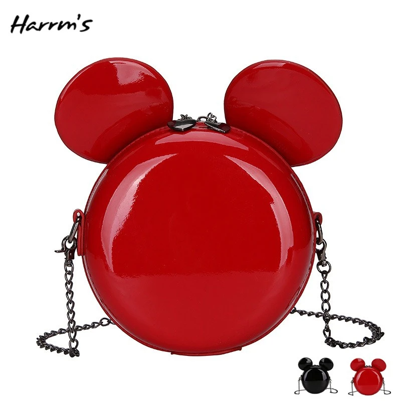 Fashion Cute Cartoon Mouse design Women Bag High Quality Glossy PU Leather Crossbody Shoulder Ears Red Travel Messenger Bag HOT
Fashion Cute Cartoon Mouse design Women Bag High Quality Glossy PU Leather Crossbody Shoulder Ears Red Travel Messenger Bag HOT