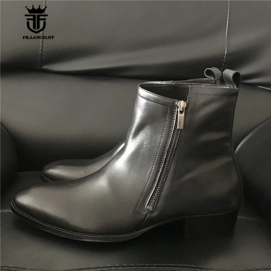 Handmade Exclusive 4 Color Men Side Zip Pointed Toe Genuine Leather Denim Chelsea Boots Wedge Dress Men Shoes
Handmade Exclusive 4 Color Men Side Zip Pointed Toe Genuine Leather Denim Chelsea Boots Wedge Dress Men Shoes