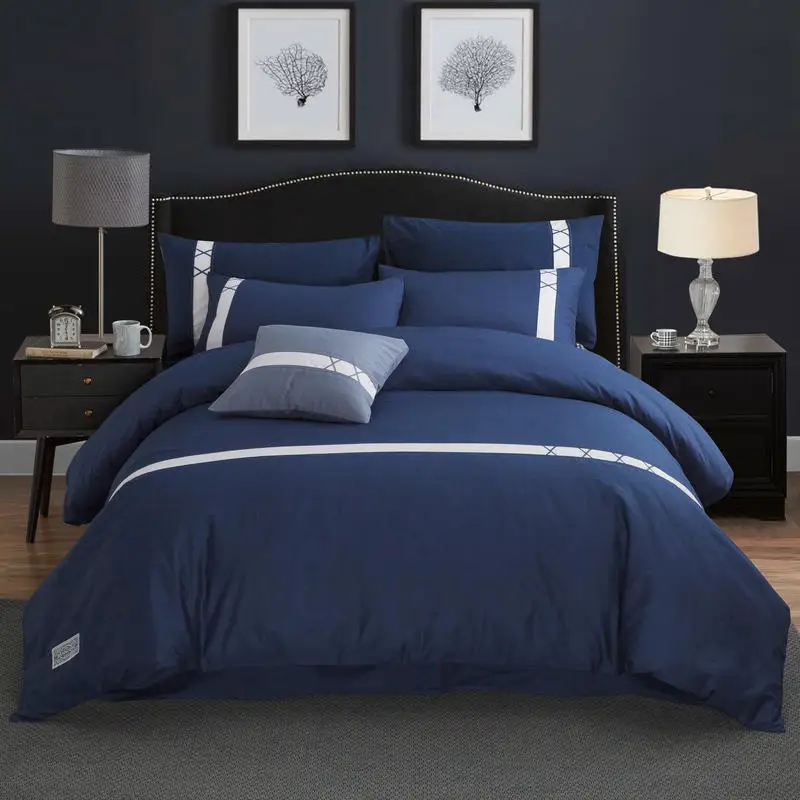 100% Cotton Hotel Bedding sets King Queen size Bed set Duvet cover set Bedsheet Wholesale White Blue Fashion
100% Cotton Hotel Bedding sets King Queen size Bed set Duvet cover set Bedsheet Wholesale White Blue Fashion