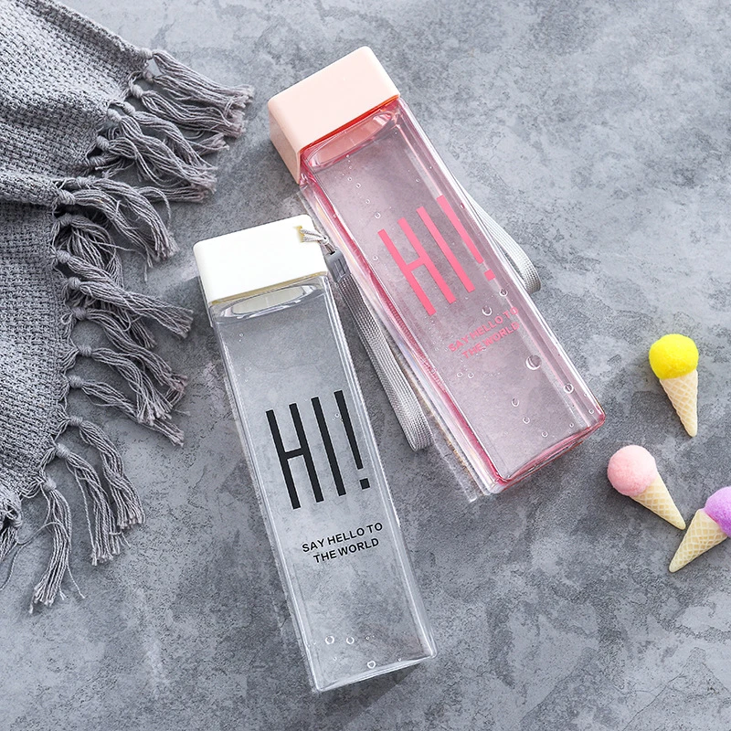 550ml PC Square Water Bottle HI Sealed Leakproof Sports Portable Water Bottle Milk Cold Drink Juice Couple Cup
550ml PC Square Water Bottle HI Sealed Leakproof Sports Portable Water Bottle Milk Cold Drink Juice Couple Cup