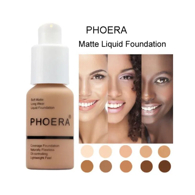 Phoera Perfect Beauty 30ml Face Liquid Foundation Base Soft Matte Long Wear Oil Control Concealer Foundation Cream Women Makeup
Phoera Perfect Beauty 30ml Face Liquid Foundation Base Soft Matte Long Wear Oil Control Concealer Foundation Cream Women Makeup