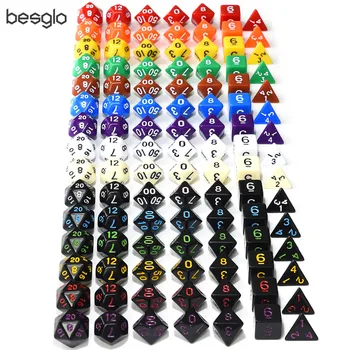 Colorful Font Polyhedral Opaque Dice 7pcs/set for Dungeons and Dragons RPG Table Games D4 D6 D8 D10 D% D12 D20
Colorful Font Polyhedral Opaque Dice 7pcs/set for Dungeons and Dragons RPG Table Games D4 D6 D8 D10 D% D12 D20