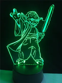 Cartoon Cool Yoda Gadget 3D Lamp LED USB Mood Table Desk Bedroom Night Light Multicolor Touch Remote Luminaria Change
Cartoon Cool Yoda Gadget 3D Lamp LED USB Mood Table Desk Bedroom Night Light Multicolor Touch Remote Luminaria Change