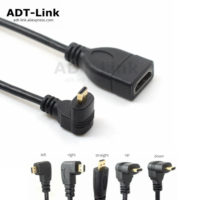 Up Down Right Left Angled Micro HDMI to HDMI Male to Female adapter connector 10cm for HDTV Type D hdmi micro hdmi cable angle
Up Down Right Left Angled Micro HDMI to HDMI Male to Female adapter connector 10cm for HDTV Type D hdmi micro hdmi cable angle