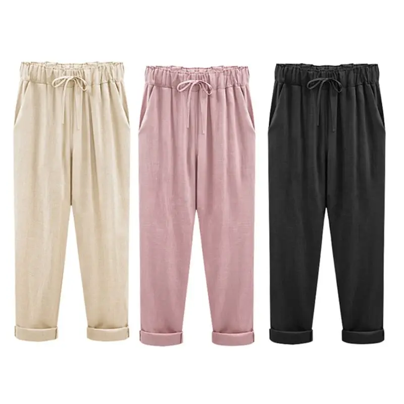 Women Plus Size Cuffed Ankle Length Cropped Pants Solid Color Loose Casual Harem Trousers Drawstring Waist Thin Streetwear M-5XL
Women Plus Size Cuffed Ankle Length Cropped Pants Solid Color Loose Casual Harem Trousers Drawstring Waist Thin Streetwear M-5XL